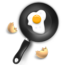 иконка яичница, завтрак, сковорода, сковородка,
