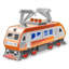 иконка electric locomotive, локомотив, поезд,