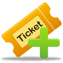 иконки create ticket, добавить, добавить билет, тикет, создать тикет,