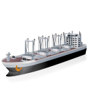иконка cargo ship, корабль, грузовое судно,
