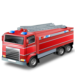 иконка fire truck, пожарная машина, автомобиль,