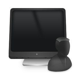 иконка User Computer, пользователь компьютера, монитор,