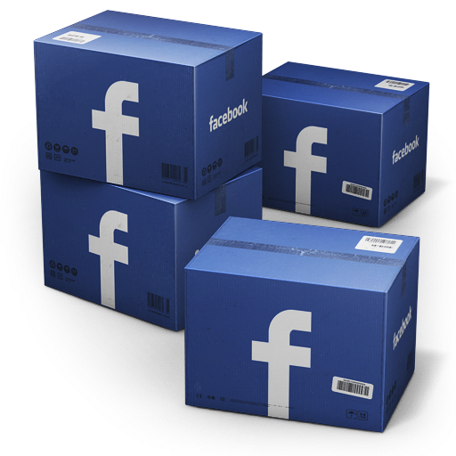 иконки Facebook, Shipping, коробки, ящики, коробка, ящик,