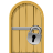 иконки Locked Cell Door, замок на двери, дверь,