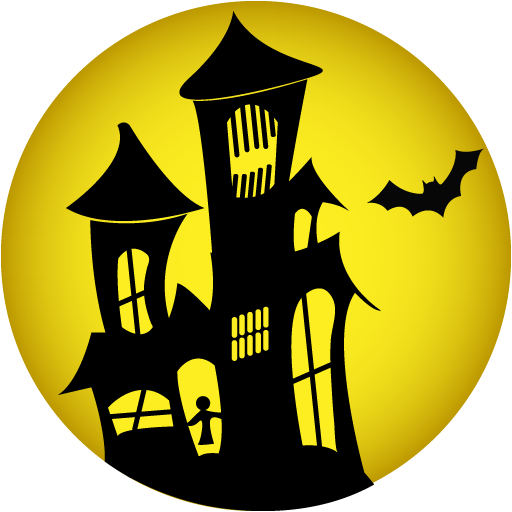 иконка haunted house, дом с приведениями, хэллоуин, призрачный дом,