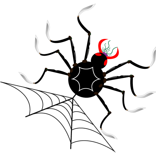 иконка spider, паук, паутина,