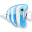 иконка bluefish, рыба, fish, рыбка,