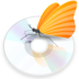 иконка quodlibet, диск, бабочка,