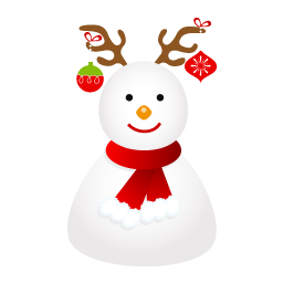 иконка deer, олень, новый год, snowman, снеговик,