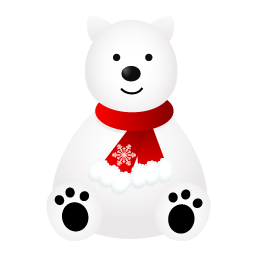 иконка icebeer, мишка, белый медведь, новый год, животные, amimal,