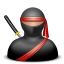 иконка ninja, ниндзя, человек,
