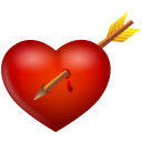 иконка сердце, стрела, arrow and heart,
