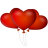 иконка воздушные шарики, воздушный шарик, сердце, ballons,