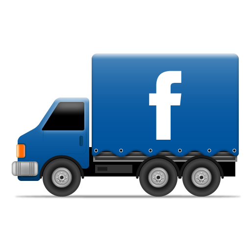 иконки facebook, фейсбук, грузовик, машина,