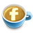 иконки facebook, фейсбук, кофе, латте,