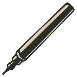 иконки ручка, technical pen,