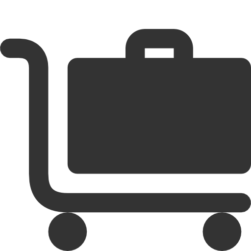 иконка багаж, багажная тележка, luggage, trolley,