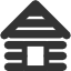 иконка бревенчатый дом, баня, log cabin,