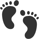 иконка следы, baby feet,