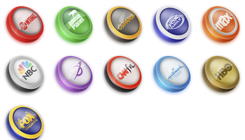 TV Buttons 2 Icons by Wackypixel