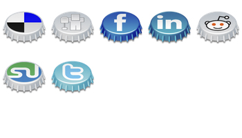 Beer Cap Social Icons by Cute Little Factory