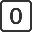 иконка 0 square, square