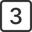 иконка 3 square, square