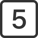 иконка 5 square, square
