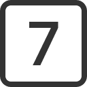 иконка 7 square, square
