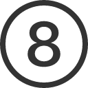 иконки 8 circle, circle