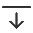 иконка arrow bar down, arrow, стрелка, bar, down