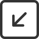 иконка arrow down left square, arrow, стрелка, down, left, square