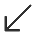 иконка arrow down left, arrow, стрелка, down, left