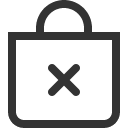 иконки bag x, bag, сумка