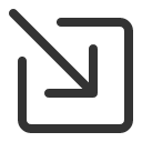 иконка box arrow in down right, box, коробка, arrow, стрелка, in, увеличить, down