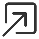 иконка box arrow in up right, box, коробка, arrow, стрелка, in, увеличить, up