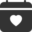 иконки calendar heart, calendar, календарь, heart, сердце