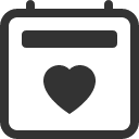 иконка calendar2 heart, calendar2, heart, сердце