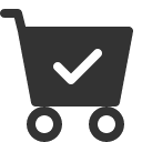 иконка cart check, cart, корзина, check, галочка