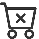 иконка cart x, cart, корзина
