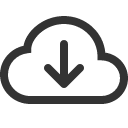 иконка cloud arrow down, cloud, облако, arrow, стрелка, down