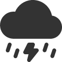 иконка cloud lightning rain, cloud, облако, lightning, молния, rain, дождь