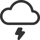 иконка cloud lightning, гроза, cloud, облако, lightning, молния