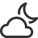 иконка cloud moon, погода, cloud, облако, moon, луна