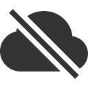 иконка cloud slash, cloud, облако, slash