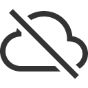 иконка cloud slash, cloud, облако, slash