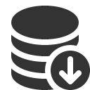 иконки database down, database, база данных, down, стрелка