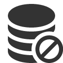 иконки database slash, database, база данных, slash
