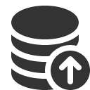 иконки database up, database, база данных, up, стрелка вверх