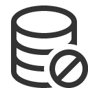 иконка database slash, database, база данных, slash